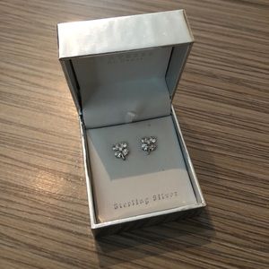 Sterling Silver Flower Earrings